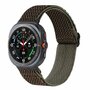 Elastische solo loop nylon bandje - Bruin met donkergroen - Samsung Galaxy Watch 8 Classic - 46mm Elastische solo loop nylon bandje - Bruin met donkergroen - Samsung Galaxy Watch 8 Classic - 46mm