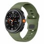 Wave siliconen band - Donkergroen - Samsung Galaxy Watch 8 Classic - 46mm Wave siliconen band - Donkergroen - Samsung Galaxy Watch 8 Classic - 46mm