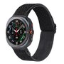 Elastische solo loop nylon bandje - Zwart - Samsung Galaxy Watch 8 - 40mm / 44mm Elastische solo loop nylon bandje - Zwart - Samsung Galaxy Watch 8 - 40mm / 44mm