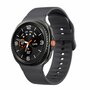 Soft siliconen band - Maat: S/M - Donkergrijs - Samsung Galaxy Watch 8 Classic - 46mm