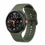 Soft siliconen band - Maat: M/L - Leger groen - Samsung Galaxy Watch 8 - 40mm / 44mm