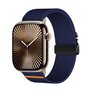 Nylon bandje met Parachute sluiting - Donkerblauw - Geschikt voor Apple Watch 38mm / 40mm / 41mm / 42mm