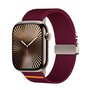 Nylon bandje met Parachute sluiting - Bordeaux - Geschikt voor Apple Watch 44mm / 45mm&nbsp;/ 46mm / 49mm