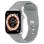 Square siliconen band - Grijs - Geschikt voor Apple Watch 38mm / 40mm / 41mm / 42mm