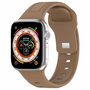 Square siliconen band - Bruin - Geschikt voor Apple Watch 38mm / 40mm / 41mm / 42mm