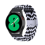Garmin Venu 4 - 45mm - Braided nylon bandje - Zwart / wit gestreept