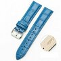 Crocodile leren bandje - Blauw - Huawei Watch GT 6 / GT 6 pro - 46mm