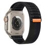 Nylon Wave band - Zwart - Geschikt voor Apple Watch 44mm / 45mm / 46mm / 49mm Nylon Wave band - Zwart - Geschikt voor Apple Watch 44mm / 45mm / 46mm / 49mm