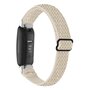 Fitbit Inspire 3 - Elastische solo loop nylon bandje - Beige Fitbit Inspire 3 - Elastische solo loop nylon bandje - Beige