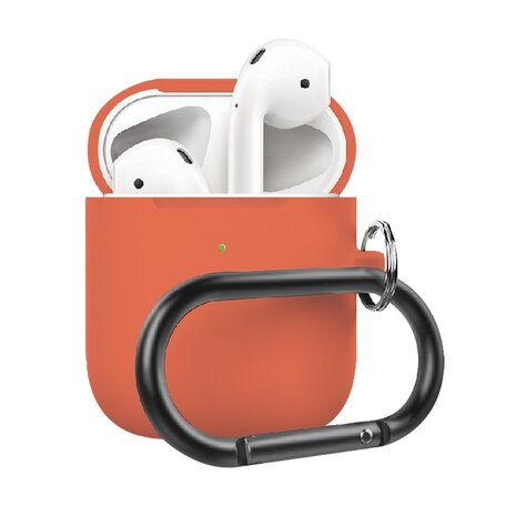 AirPods 1/2 hoesje siliconen chargebox Series - soft case - perzik - UV bescherming