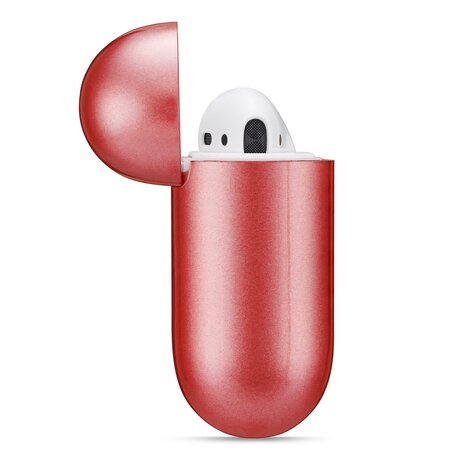 AirPods 1/2 hoesje Metallic Series - soft case - Rood - UV bescherming