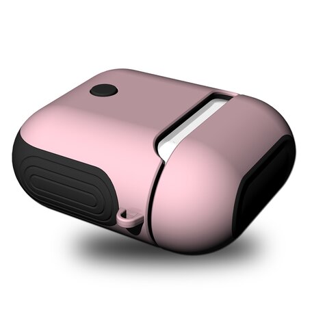 AirPods 1/2 hoesje soft grip - hard case - roze - Schokbestendig