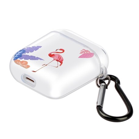 AirPods 1/2 hoesje Painting series - hard case - Flamingo - Schokbestendig