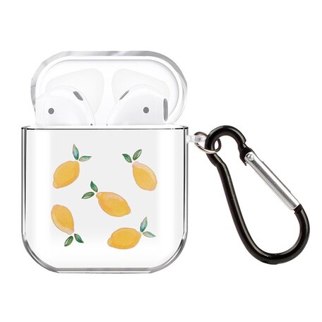 AirPods 1/2 hoesje Painting series - hard case - Lemon - Schokbestendig