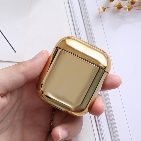 AirPods 1/2 hoesje Electro series - hard case - Goud - Schokbestendig