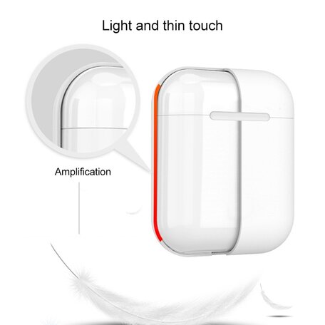 AirPods 1/2 hoesje Liquid series - Siliconen - Geel - Schokbestendig