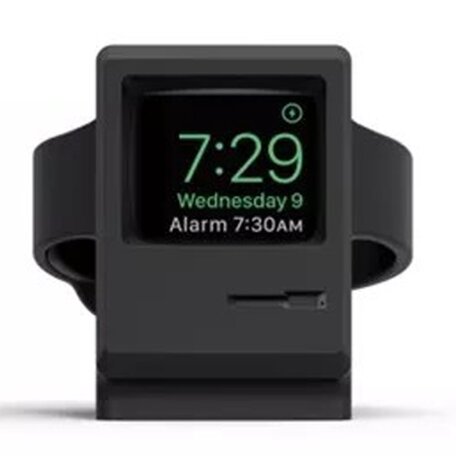 Retro houder - Zwart - Geschikt voor Apple Watch