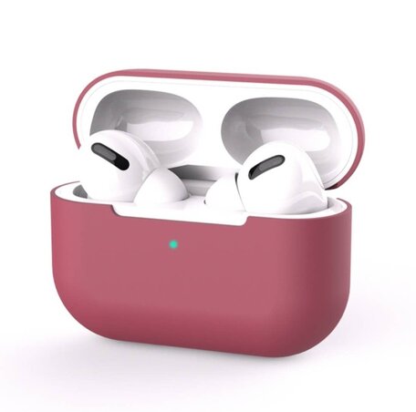 AirPods Pro / AirPods Pro 2 Solid series - Siliconen hoesje - Wijnrood