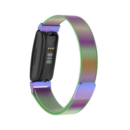 Fitbit Inspire 2 & Ace 3 Milanese bandje - Maat: Large  - Multi color
