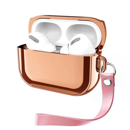AirPods Pro / AirPods Pro 2 Glans - hard case - Rosé goud