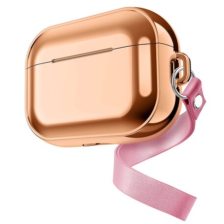 AirPods Pro / AirPods Pro 2 Glans - hard case - Rosé goud