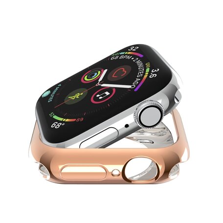 Siliconen case 44mm - Rosé goud - Geschikt voor Apple Watch 44mm