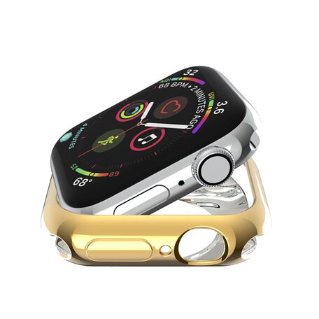 Siliconen case 42mm - Goud - Geschikt voor Apple Watch 42mm
