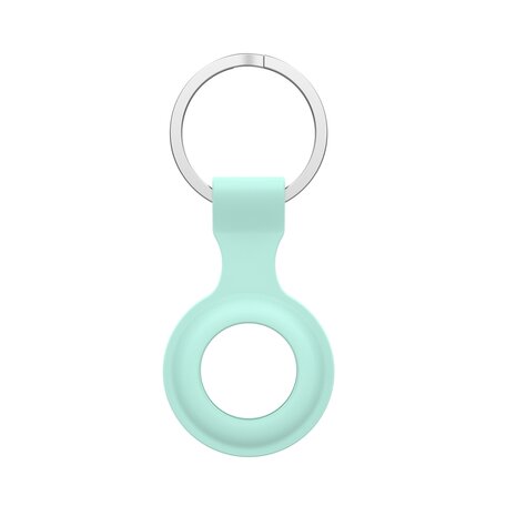 AirTag case - draagbare silicone beschermhoes voor Apple AirTags, met sleutelhanger - turquoise