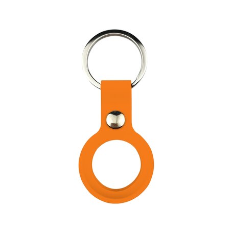 AirTag case liquid series - siliconen hoesje met ring - oranje