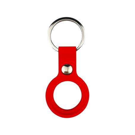 AirTag case liquid series - siliconen hoesje met ring - rood