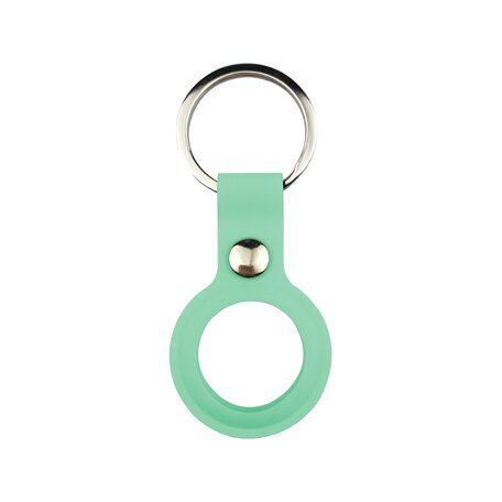 AirTag case liquid series - siliconen hoesje met ring - licht groen