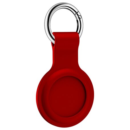 AirTag case shock series - siliconen sleutelhanger met ring - rood