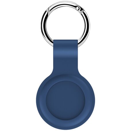 AirTag case shock series - siliconen sleutelhanger met ring - donkerblauw
