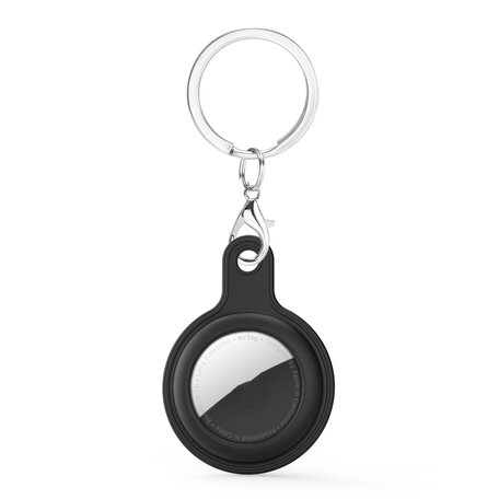 AirTag case gel series - sleutelhanger met ring - zwart