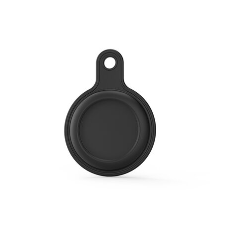 AirTag case gel series - sleutelhanger met ring - zwart