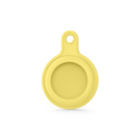 AirTag case gel series - sleutelhanger met ring - geel