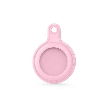 AirTag case gel series - sleutelhanger met ring - licht roze