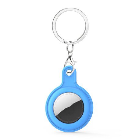AirTag case gel series - sleutelhanger met ring - blauw