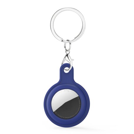 AirTag case gel series - sleutelhanger met ring - middernacht blauw