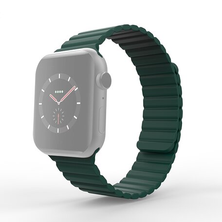 Siliconen Loop bandje - Groen - Geschikt voor Apple Watch 42mm / 44mm / 45mm