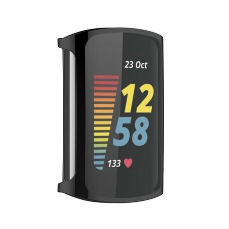 Fitbit Charge 5 siliconen case (volledig beschermd) - Zwart
