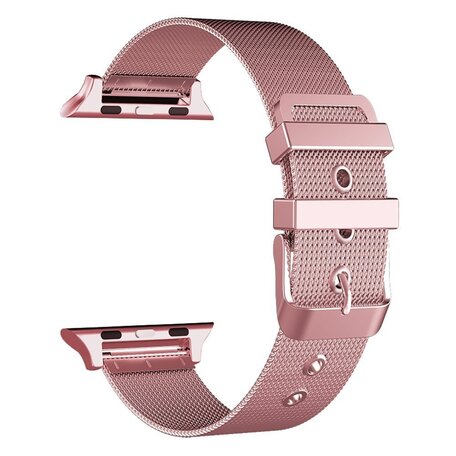 Milanese met gesp bandje - Rosé goud - Geschikt voor Apple Watch 42mm / 44mm / 45mm / 49mm