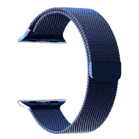 Milanese RVS bandje - Blauw - Geschikt voor Apple Watch bandje 38mm / 40mm / 41mm
