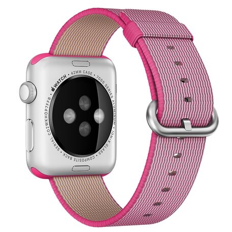 Nylon bandje - Roze - Geschikt voor Apple Watch 38mm / 40mm / 41mm