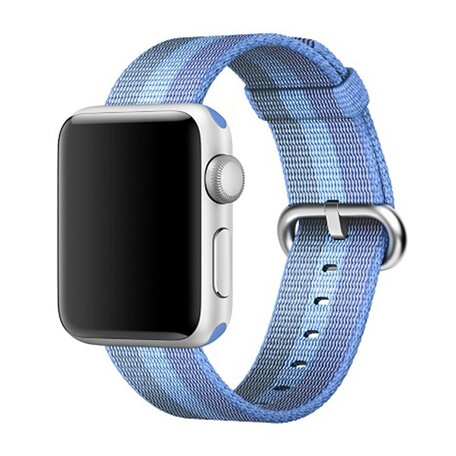 Nylon bandje - Blauw / Licht blauw - Geschikt voor Apple Watch 38mm / 40mm / 41mm
