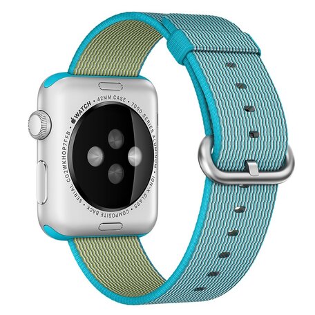 Nylon bandje - Blauw - Geschikt voor Apple Watch 42mm / 44mm / 45mm