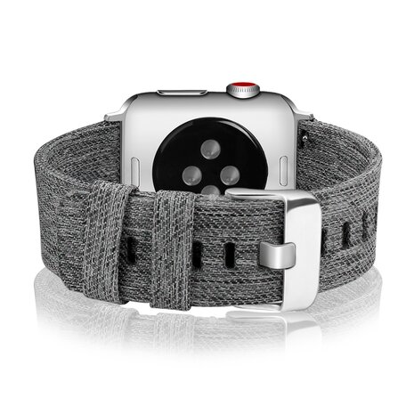 Canvas bandje - Grijs - Geschikt voor Apple Watch 38mm / 40mm / 41mm