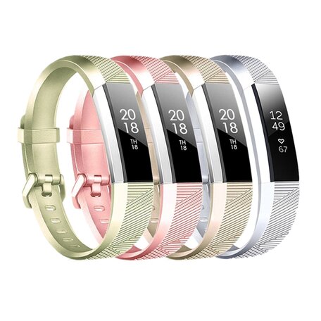 Fitbit Alta Siliconen bandje - Maat: Large - Rosé Goud