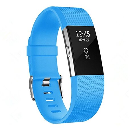 Fitbit Charge 2 sportbandje - Maat: Large - Blauw