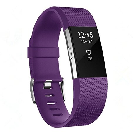 Fitbit Charge 2 sportbandje - Maat: Large - Paars